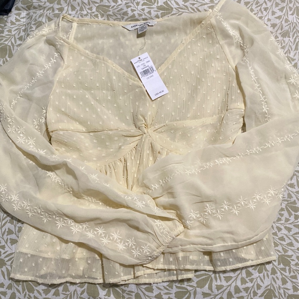 AMERICAN EAGLE BABY DOLL TOP NWT XXS